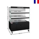 Vitrine Chaude Ventilée Libre-Service 102,5Cm / 3 Niveaux - Inc. Bandeau "Servez-Vous" | 10VCV3LS | ROTISOL