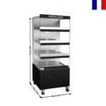 Vitrine Chaude Ventilée Libre-Service 63,5Cm / 4 Niveaux - Inc. Bandeau "Servez-Vous" | 6VCV4LS | ROTISOL