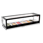 Vitrine à Sushi de Comptoir 119 Cm / 6 x GN1/3 H. 40 - Inc. Groupe à Distance - Série Premium | VTLG6SGR | SAYL