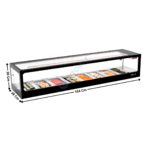 Vitrine à Sushi de Comptoir 1540 Cm / 8 x GN1/3 H. 40 - Inc. Groupe à Distance - Série Premium | VTLG8SGR | SAYL