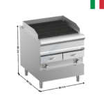 Grill à eau 2 zones ELEC DOMINA 900 PRO | WGE98A | MBM ITALY