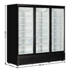Armoire Négative 1563 L. - Gamme Supermarché - Noire | ATOMMAXIF3DB | TEFCOLD