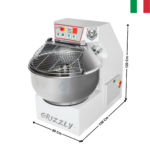 Pétrin 90 Kg. - Cuve & Tête fixe / Mécanique - GRIZZLY Series | GRIZZLY90 | MF ITALY
