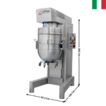 Batteur Mélangeur 120 Kg. "Vitesse Variable" - INDUSTRIAL Series | PL120MF | MF ITALY