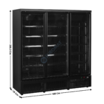 Armoire Négative 1563 L. - Gamme Supermarché - Noire | ATOMMAXIF3DBB | TEFCOLD