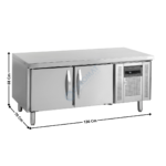 Soubassement Positive 136 Cm - 2 Portes GN1/1 | UC5210 | TEFCOLD
