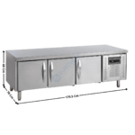 Soubassement Positive 179,5 Cm - 3 Portes GN1/1 | UC5310 | TEFCOLD