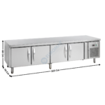 Soubassement Positive 223 Cm - 4 Portes GN1/1 | UC5410 | TEFCOLD