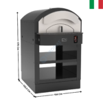Four à Pizza Electrique 6 Pizzas - 500°C - Noire - Série ZENO | FPZ6PTENER+BPZ6PNER | ALFA FORNI