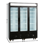 Armoire Négative 1252 L. Noir/Blanc - Gamme SUPERETTE | UFSC1600GCP | TEFCOLD