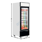 Armoire Négative 496 L. Noir/Blanc - Spéciale Crèmes Glacées - Gamme SUPERETTE | LGF2500 | TEFCOLD