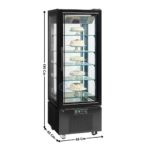 Vitrine Panoramique Négative 364 L. Noir - Ventilé | UPD400F | TEFCOLD