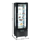 Vitrine Panoramique Positive 364 L. Noir - Ventilé | UPD400C | TEFCOLD