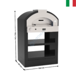 Four à Pizza Gaz 4 Pizzas Ø 26 cm - 500°C - Silver - Série QUICK | FPQ2PBMGRI | ALFA FORNI