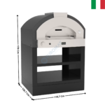 Four à Pizza Gaz 8 Pizzas Ø 26 cm - 500°C - Silver - Série QUICK | FPQ4PBMGRI | ALFA FORNI