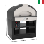 Four à Pizza Gaz 8 Pizzas Ø 30 cm - 500°C - Silver - Série QUICK | FPQ6PBMGRI | ALFA FORNI