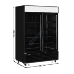 Armoire Positive 1108 L. - Gamme Supermarché - Noire | LGC5000B | TEFCOLD