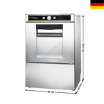 Lave Verre 40x40 - Sans adoucisseur, Avec liquide détergent & Avec Pompe de Vidange | G41511D | ECOMAX By HOBART