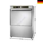 Lave Vaisselle 50x50 - Avec adoucisseur, Avec liquide détergent & Avec Pompe de Vidange | F504S12C | ECOMAX By HOBART