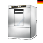 Lave Ustensiles 50x50 - Sans adoucisseur, Avec liquide détergent & Avec Pompe de Vidange + Pompe de Rinçage | F515L11D | ECOMAX By HOBART