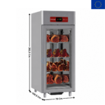 Armoire de Maturation "Dry Aging" pour Viande 850 Lit.  - 1 porte vitrée | AL4SFGC | DIAMOND