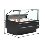 Vitrine Réfrigérée 129,8 Cm Spécial Poissonnerie Modèle SOCA 1100 – Avec Lit de Glace – TEFCOLD | SOCAF12590B | TEFCOLD