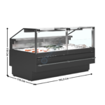 Vitrine Réfrigérée 192,3 Cm Spécial Poissonnerie Modèle SOCA 1100 – Avec Lit de Glace – TEFCOLD | SOCAF18790B | TEFCOLD