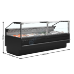 Vitrine Réfrigérée 254,8 Cm Spécial Poissonnerie Modèle SOCA 1100 – Avec Lit de Glace – TEFCOLD | SOCAF25090B | TEFCOLD