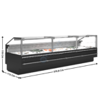 Vitrine Réfrigérée 379,8 Cm Spécial Poissonnerie Modèle SOCA 1100 – Avec Lit de Glace – TEFCOLD | SOCAF37590B | TEFCOLD