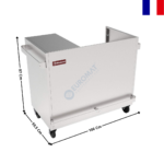 Meuble Support pour Vitrine Bain-Marie "VBME2X" sur Roulettes | MBM2X | DIAMOND