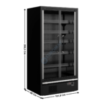 Armoire Positive 1300 L. - Gamme Supermarché Galaxy+ - Noire | GP10FGD | TEFCOLD