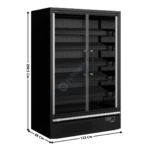 Armoire Positive 1732 L. - Gamme Supermarché Galaxy+ - Noire | GP14FGD | TEFCOLD