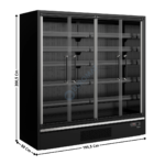 Armoire Positive 2598 L. - Gamme Supermarché Galaxy+ - Noire | GP20FGD | TEFCOLD