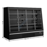 Vitrine Murale Positive 1195 L. 4 Portes - Gamme Supermarché Galaxy+ - Noire | GPL20FGD | TEFCOLD