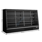 Vitrine Murale Positive 1594 L. 4 Portes - Gamme Supermarché Galaxy+ - Noire | GPL26FGD | TEFCOLD