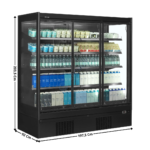 Armoire Positive 1350 L. / Tablettes Inclinables - Gamme Supermarché - Noire | EXTRA1875CD | TEFCOLD