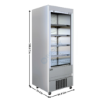 Vitrine Réfrigérée Murale Inox Ouverte 86,8 Cm - Inc. Rideau de Nuit | MCX90M | TEFCOLD
