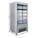 Vitrine Réfrigérée Murale Inox Ouverte 131,2 Cm - Inc. Rideau de Nuit | MCX130M | TEFCOLD