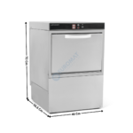 Lave-Verre 40x40 - 220V - Sans adoucisseur avec Doseur de Liquide de Rinçage et Détergent + Pompe | DLDW40P | DYNASTEEL
