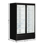 Armoire Positive 1081 L. - Gamme Supermarché - Noire | ATOMMAXIC2DB | TEFCOLD
