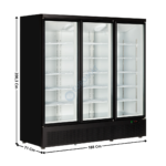 Armoire Positive 1664 L. - Gamme Supermarché - Noire | ATOMMAXIC3DB | TEFCOLD
