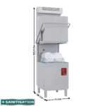 Lave-Vaisselle à Capot 50x50 "Full Hygiene" - 400V - Sans adoucisseur / Inc. Condenseur-Récupérateur de Buées | DCS96RC | DIAMOND