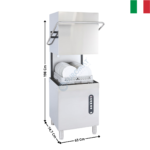 Lave-Vaisselle à Capot 50x50 - 400V - Sans adoucisseur | ECO1000TRI | ADLER