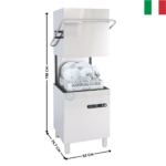 Lave-Vaisselle à Capot 50x50 - 400V - Sans adoucisseur, Avec Doseur Détergent | EVO1000TRI | ADLER