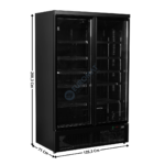 Armoire Positive 1081 L. - Gamme Supermarché - Noire | ATOMMAXIC2DBB | TEFCOLD