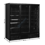 Armoire Positive 1664 L. - Gamme Supermarché - Noire | ATOMMAXIC3DBB | TEFCOLD
