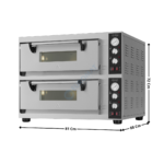 Four à pizza 8 pizzas - Modèle ECO - 2 Niveaux | 75480040 | COMBISTEEL