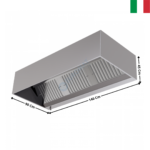 Hotte statique L. 1400 - Profondeur 900 Série CUBIQUE | DLHC914S | DYNASTEEL