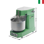 Pétrin 5 Kg. - Cuve & Tête fixe / Mécanique / Vert Pastel - MINIMIX Series | STD5VP | MF ITALY