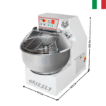Pétrin 200 Kg. - Cuve & Tête fixe / Mécanique - GRIZZLY Series | GRIZZLY200 | MF ITALY